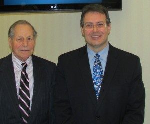 Joseph J. LiBassi, chairman of VSB Bancorp, left, meets with Raffaele (Ralph) M. Branca, president and CEO of VSB Bancorp.